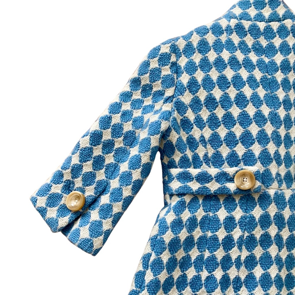 Double Breasted Printed Wool Coat